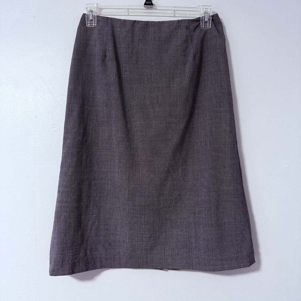 Pendleton Knee Length Navy Blue 100% Wool A-Line‎ skirt 10 Basketweave